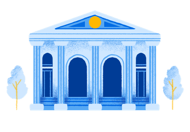 Bank building icon
