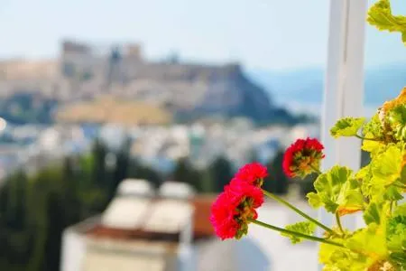 Mia's Atelier, Balcony to Acropolis, Athens, Greece