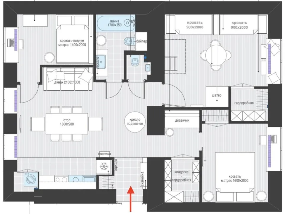 Kid's friendly 3 bdrm Moscow, Moscova, Rusia