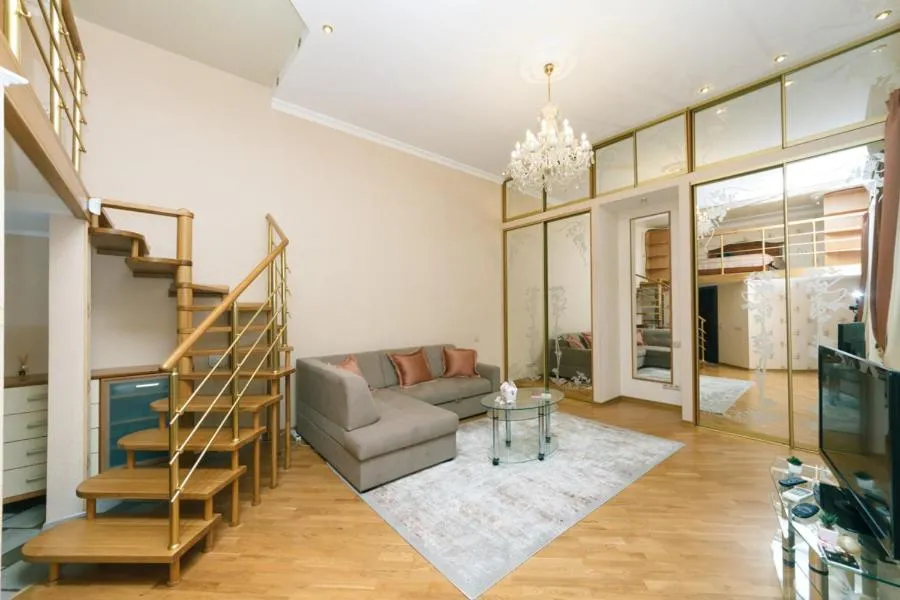 Stylish two-level flat 2 min from Khreschatyk, Kiev, Ukraine