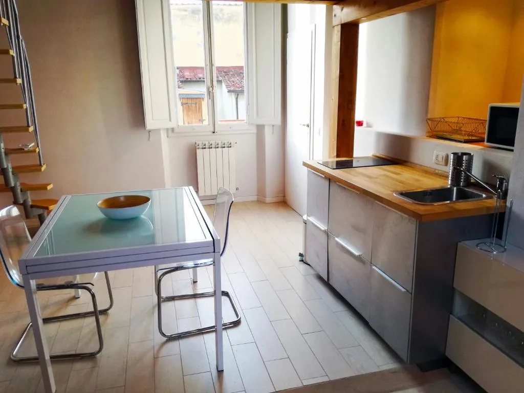 Vista sui tetti di Firenze da loft in centro, Florența, Italia