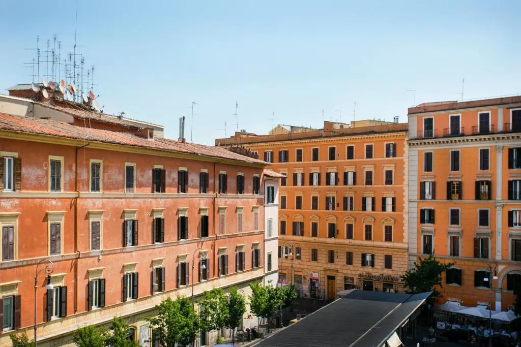 San Cosimato View on Trastevere Square, Roma, Italy