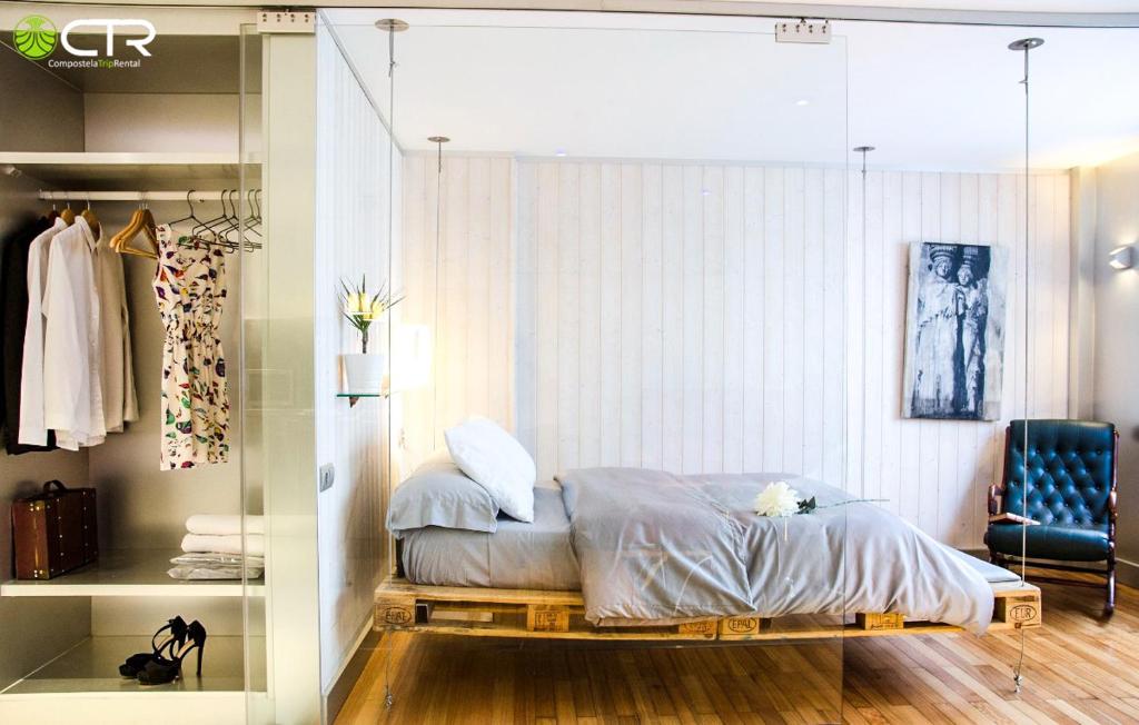 Cama o camas en una habitación de Loft Romantico en Zona Historica