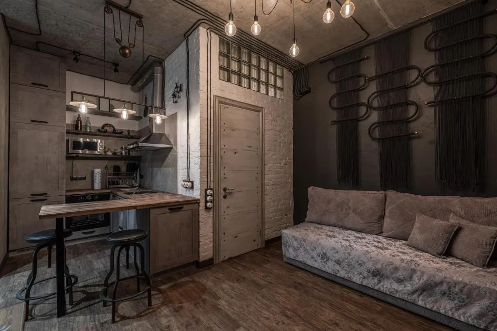 Retro loft apartment in the French Quarter, Kiev, Ukraine