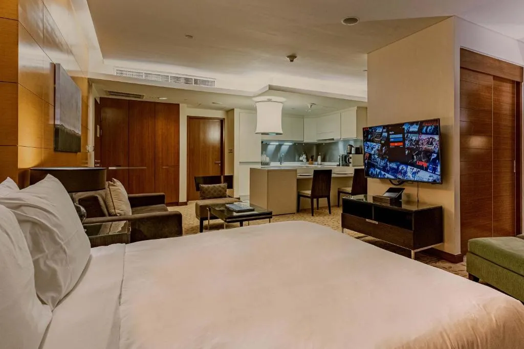 Large Studio partial BurjView at The Address Dubai Mall, Alantos, United Arab Emirates