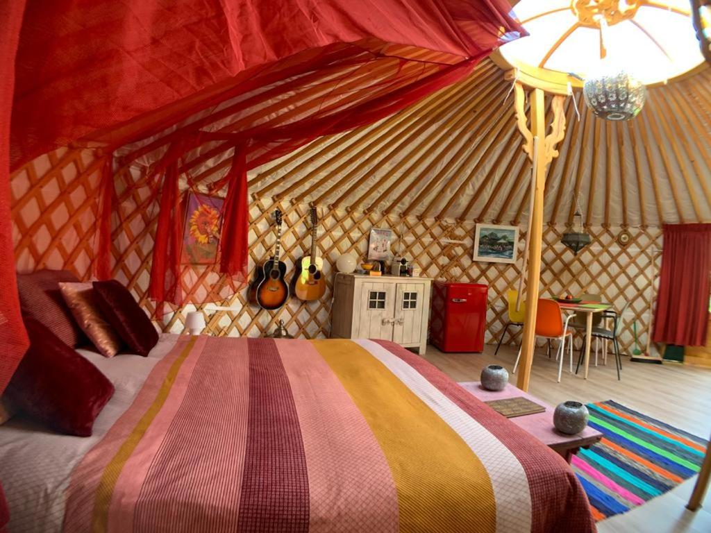 overnachten in een yurt