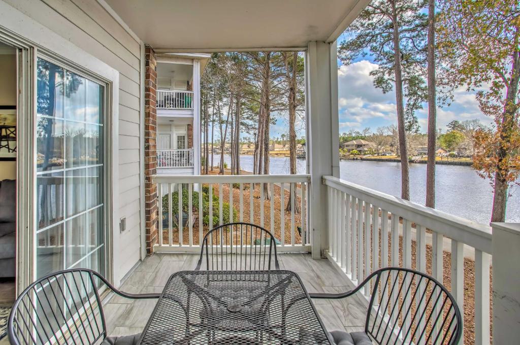 Riverfront Myrtle Beach Condo Balcony and Pool