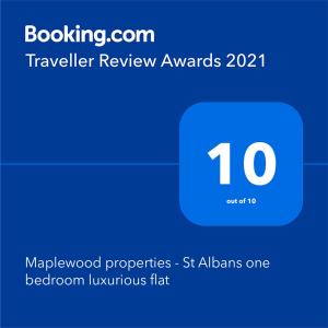 Maplewood properties - St Albans one bedroom luxurious flat