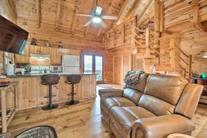 Rustic Clayton Log Cabin with Hot Tub and Views!