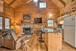 Rustic Clayton Log Cabin with Hot Tub and Views!