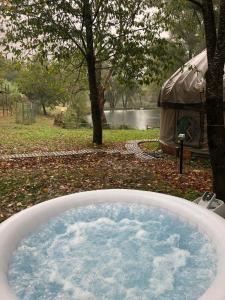 Romantic Yurt in Nature Reserve with Jacuzzi