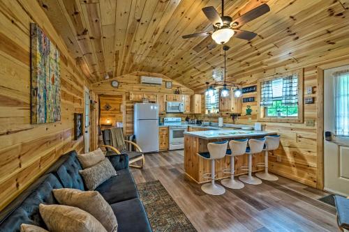 Lakefront Cabin with On-Site Waterfall and Hiking