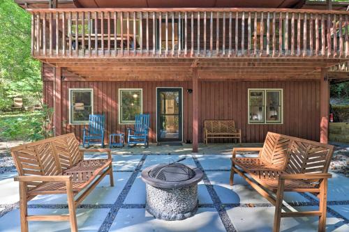 Weaverville Home with Wraparound Deck and Fire Pit!