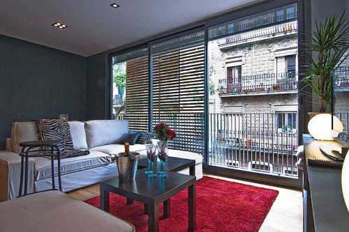 Zona de estar de Apartment Barcelona Rentals - Gracia Pool Apartments Center