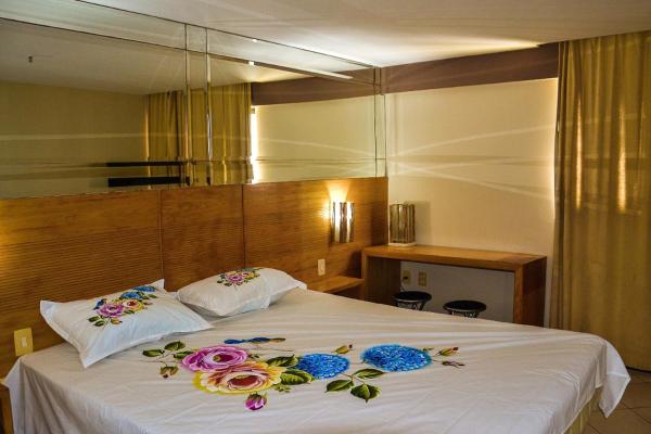 Cama o camas de una habitación en Flat Mobiliado Ponta Negra
