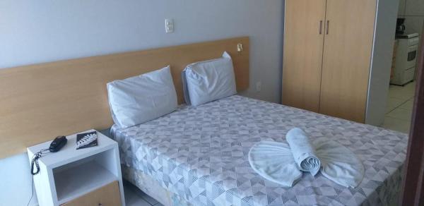Cama o camas de una habitación en Flat em Ponta Negra, excelente localização