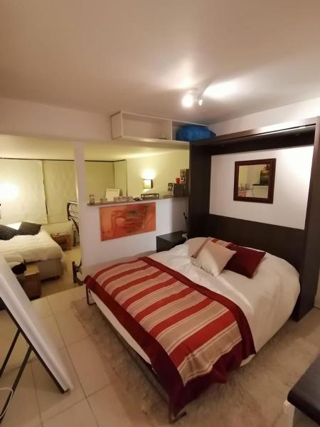 Cama o camas de una habitación en SKI In/Out Monteblanco El Colorado