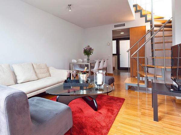 Zona de estar de Apartamento Barcelona Rentals - Ático con Terrassa