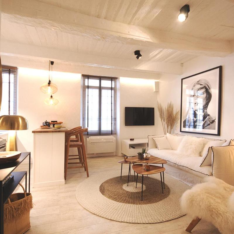 Luxueux appartement, centre historique 50m du port et de la plage de la Ponche